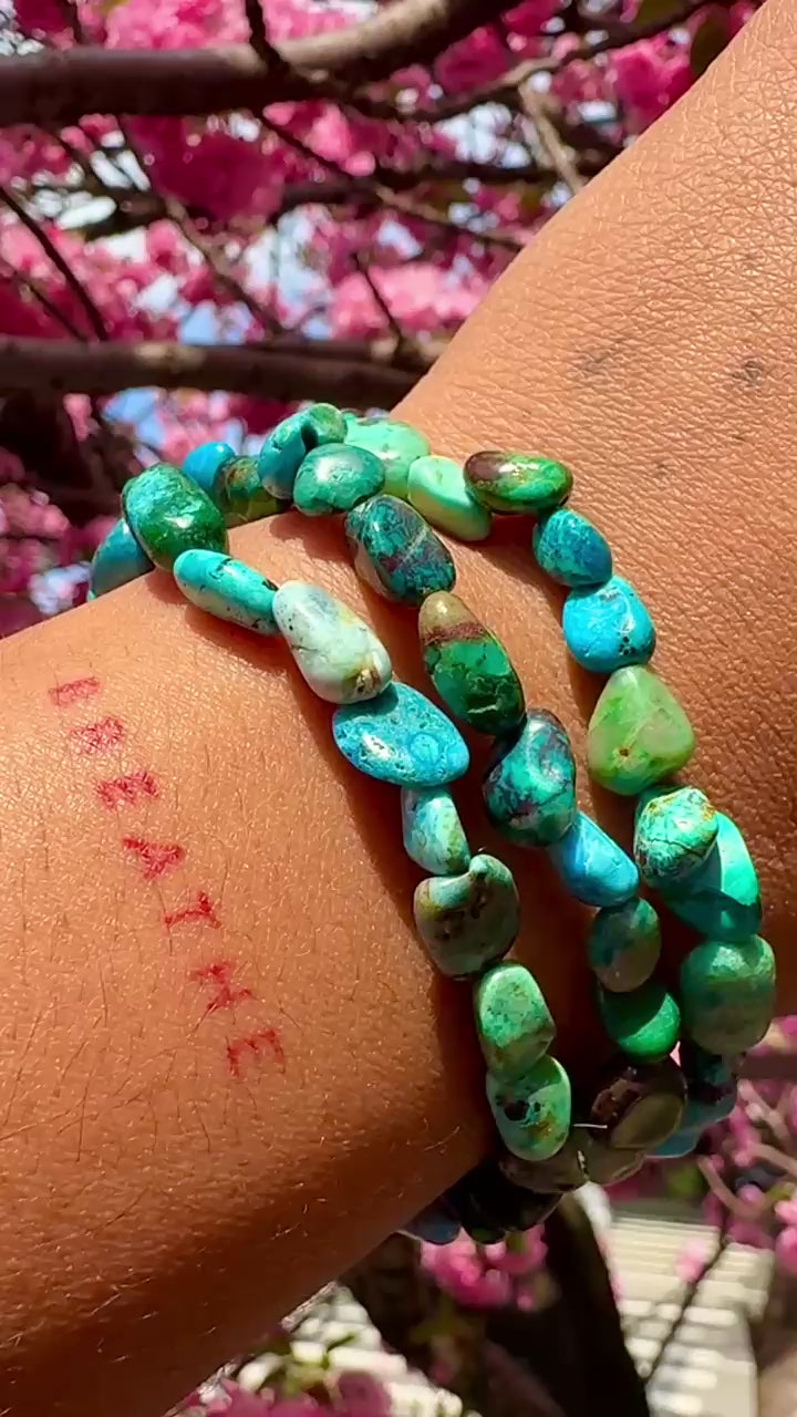 Turquoise Chip Beaded Bracelet