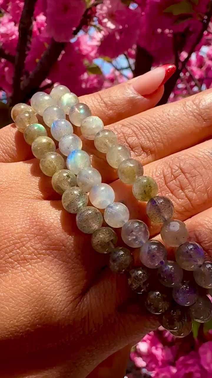 Labradorite beaded bracelet