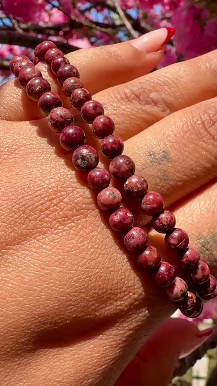 Eudialyte Beaded Bracelet